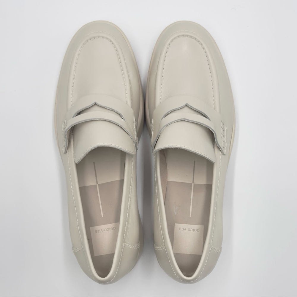 NEW Dolce Vita Yanni Platform Loafer Shoes Round Toe Women's Ivory Size US 7.5 - Picture 6 of 12